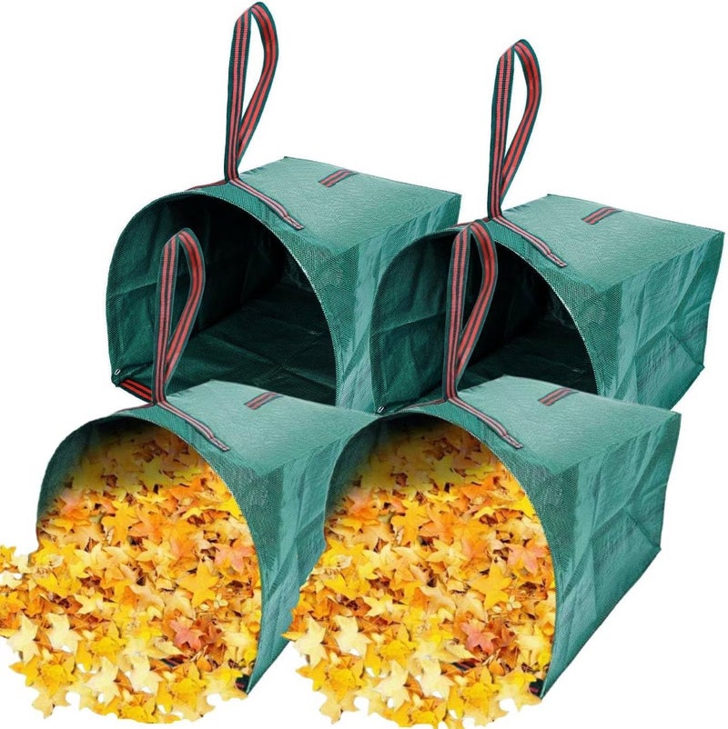 RISETEX 72 gallon Leaf Collector bags,4-Pack Yard Waste Bags,Large Dustpan-Type Lawn Bags, Leaf Bags for leaf vacuum Yard Debris,Grass Clippings,Collapsible Trash Can for Parties,Laundry,Camping - Image 1